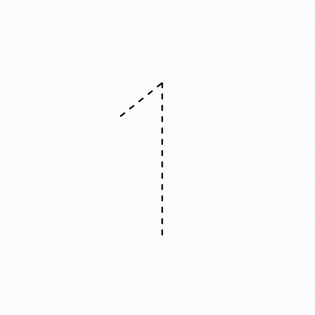 Learn to Write Numbers: number 1