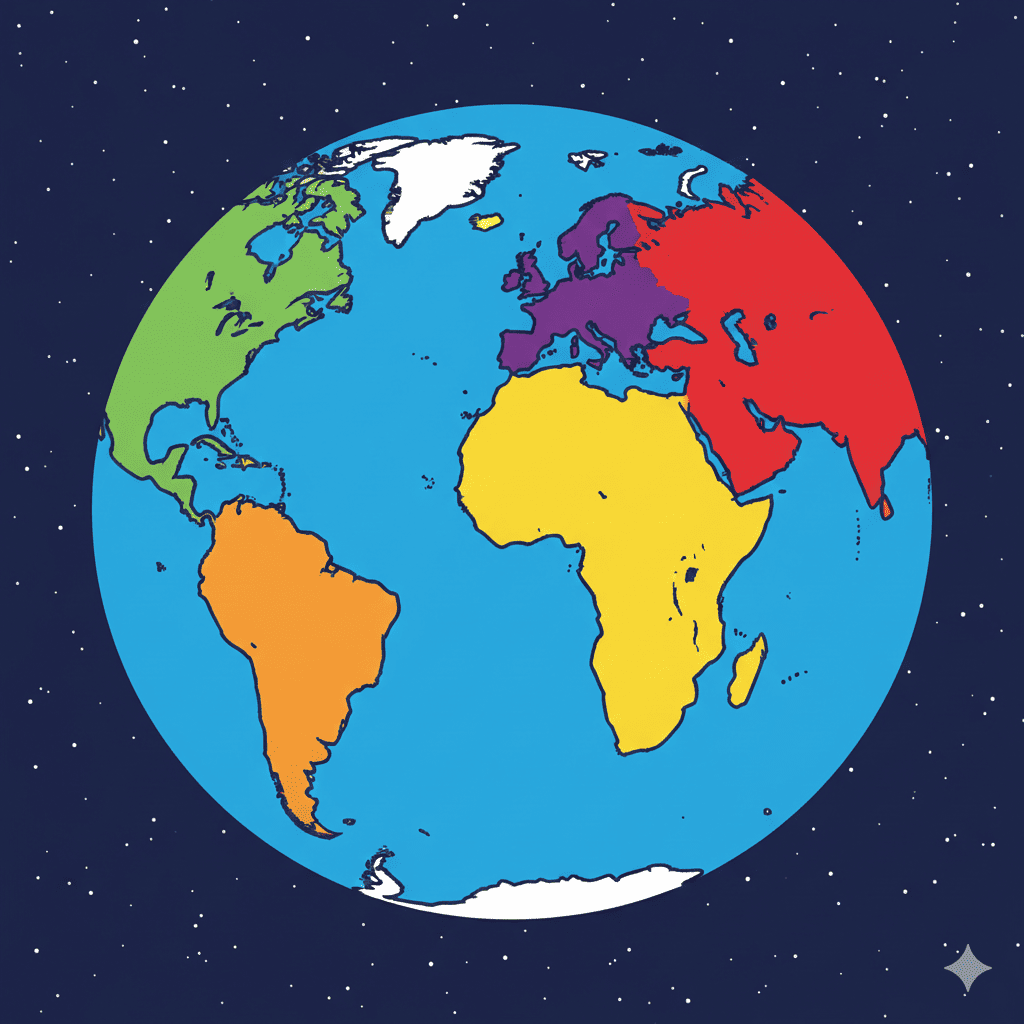 Seven Continents Map: continents map