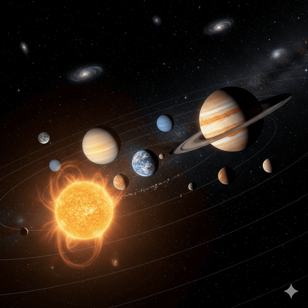 Planets & Moons Printable: planets and moons